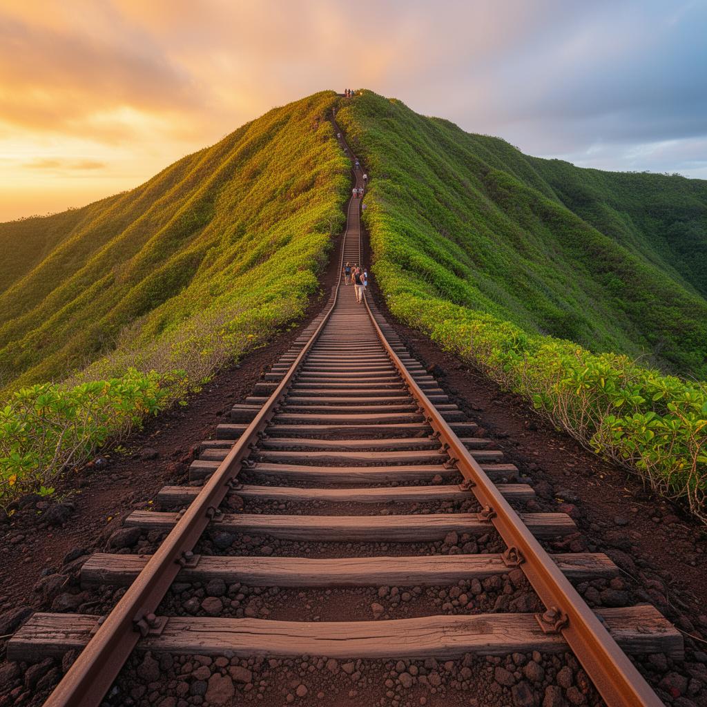 The Koko Head crater stair trail in Hawaii
